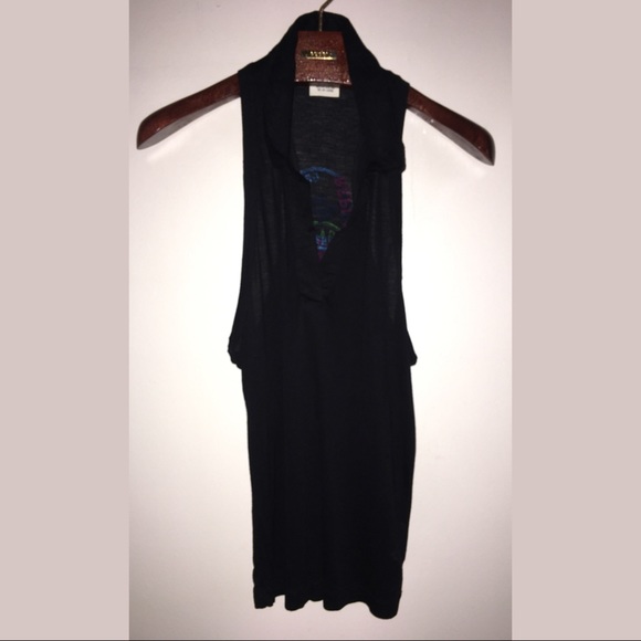 REPLAY Collar Tank Top, Stamps Razor Back T-Shirt - Picture 4 of 5